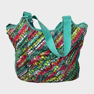 Thirty-One All Pro Tote Gym Yoga Pool Bag Graffiti Dot 14"H x 16"W x 8.5"D